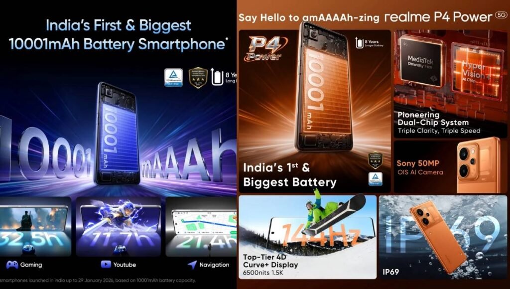 realme p4 power 5g battery